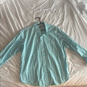 Izod Green Casual Button Down Shirt